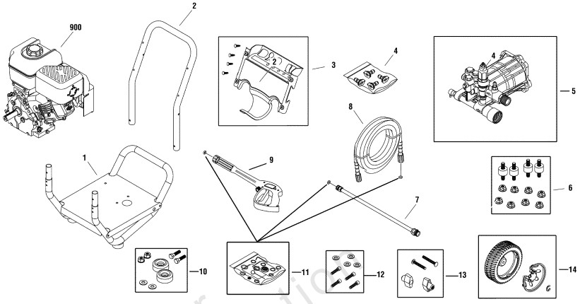 Briggs & Stratton pressure washer model 020534-0 replacement parts, pump breakdown, repair kits, owners manual and upgrade pump.